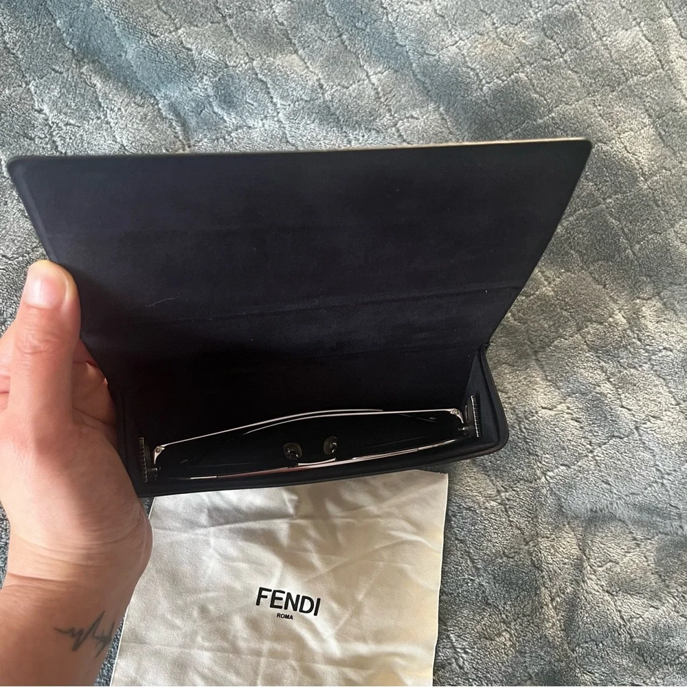 Fendi Silver‎ and Black Women's Sunglasses